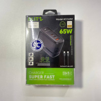 شاحن BLITZ UCC65W بقدرة 65W GaN – شحن سريع PD & QC 3.0 متعدد المخارج
